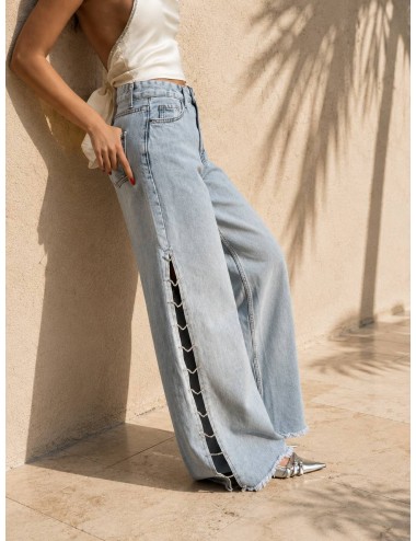 Yandan Zincir Detaylı Baggy Pantolon
